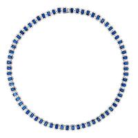 Colar com Topázio London e Diamantes em Ouro Branco 18k - 1