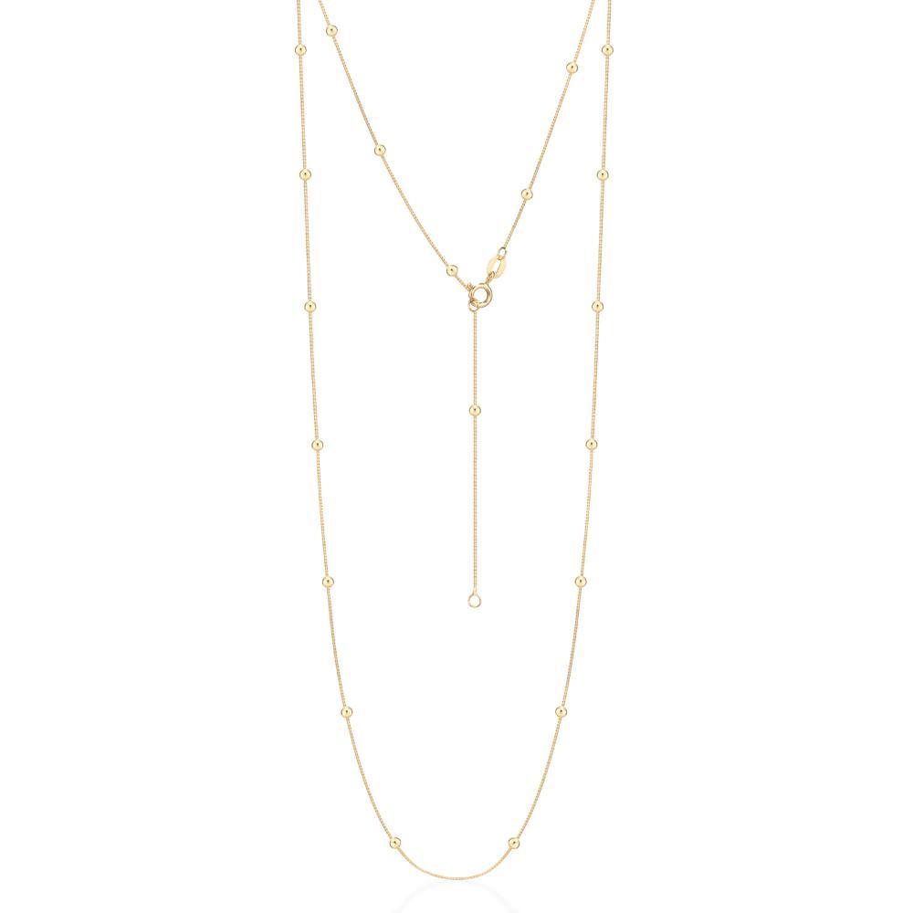 Colar Esfera em Ouro Amarelo 18k - 55 cm - 2