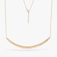 Colar Curva em Prata 925 com Banho de Ouro Amarelo 18k - 1