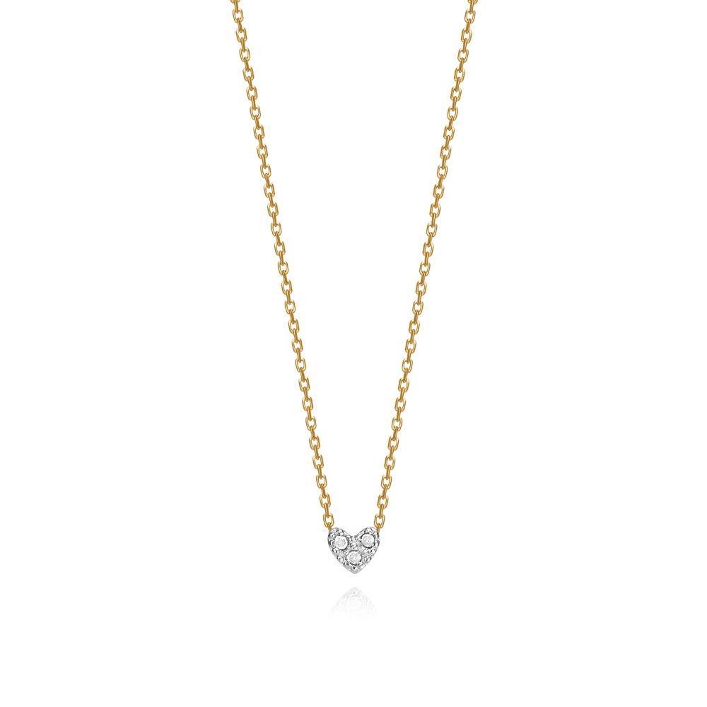 Colar Coração em Ouro Amarelo com Diamante - 1