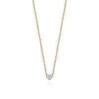 Colar Coração em Ouro Amarelo com Diamante - 1