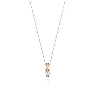 Pingente com Diamante em Ouro Rosé 18k