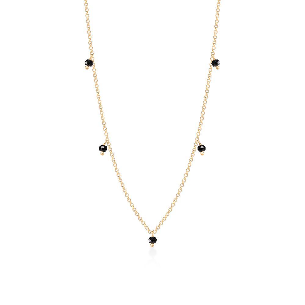 Colar Intercalado com Espinélio em Ouro Amarelo 18k - 1