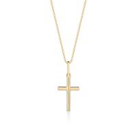 Pingente Cruz em Prata 925 com Banho de Ouro Amarelo 18k - 1