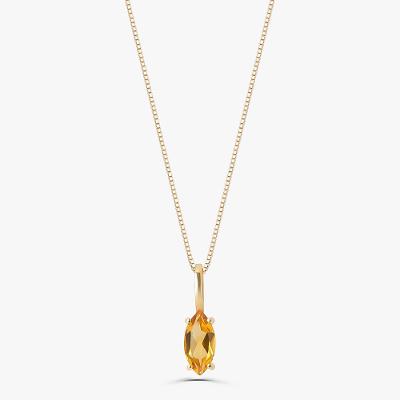 Pingente com Citrino em Ouro Amarelo 18k