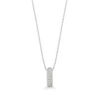 Pingente com Diamante em Ouro Branco 18k - 1