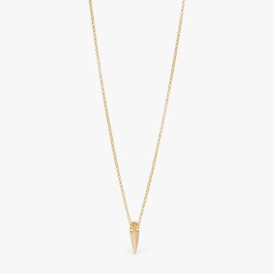 Colar Ponta em Prata 925 com Banho de Ouro Amarelo 18k