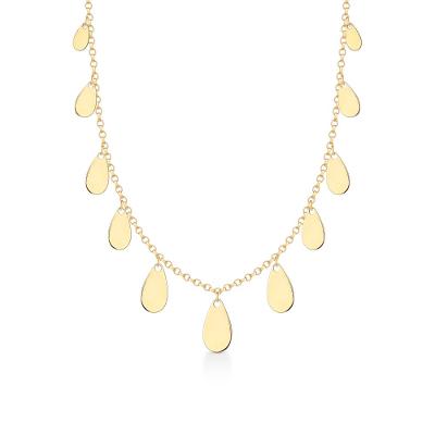 Colar Gotas Articuladas em Ouro Amarelo 18k