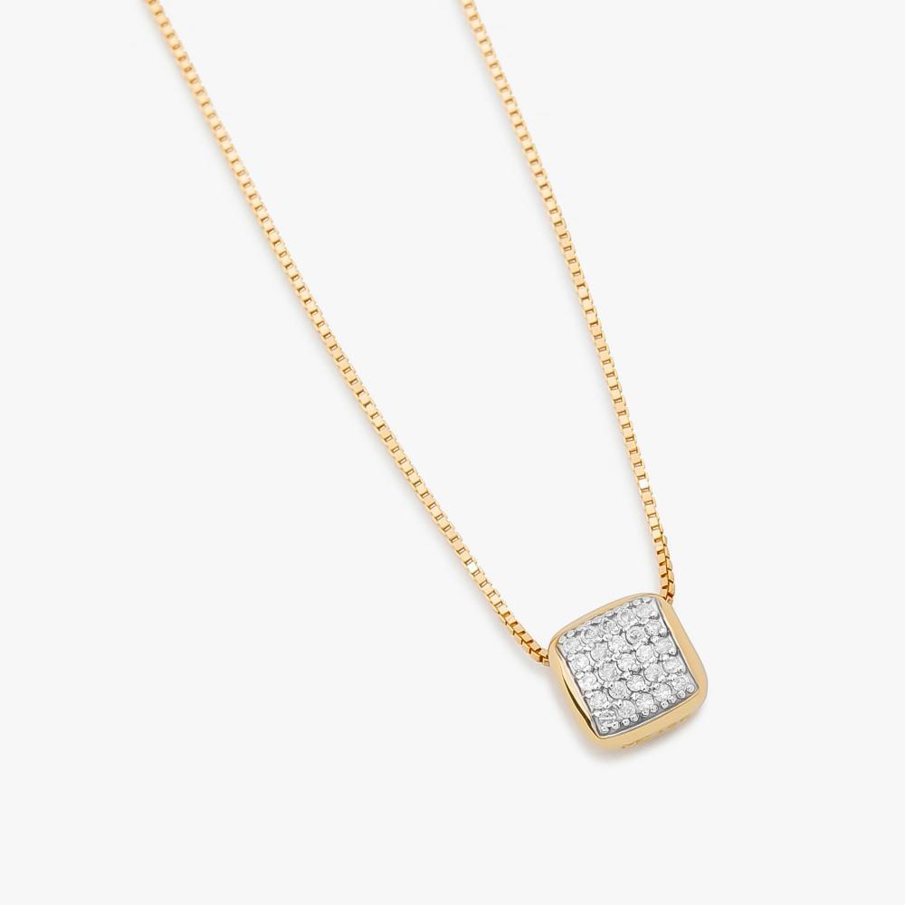 Pingente com Pavê de Diamantes em Ouro Amarelo 18k - 3