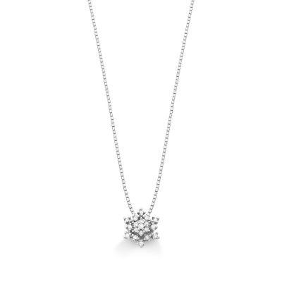 Pingente com Diamantes em Ouro Branco 18k