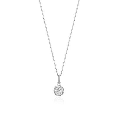 Pingente com Diamantes em Ouro Branco 18k