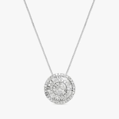 Pingente com Diamantes em Ouro Branco 18k - 12 mm