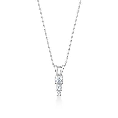 Pingente com Topázio Incolor em Prata 925