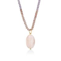 Pingente em Quartzo Rosa com Ouro Amarelo 18k - 2