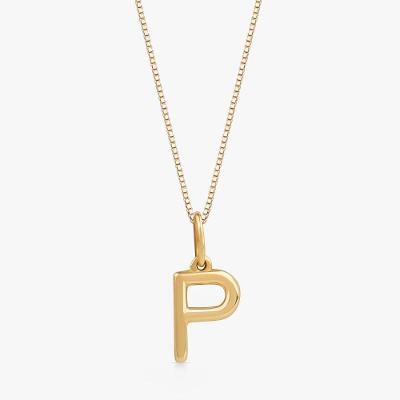 Pingente Letra P em Ouro Amarelo 18k