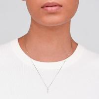 Pingente Letra I com Diamante em Ouro Branco 18k - 3