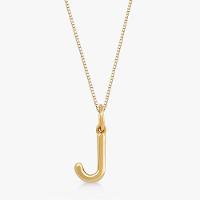 Pingente Letra J em Ouro Amarelo 18k - 1