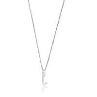 Pingente Letra J com Diamante em Ouro Branco 18k - 2