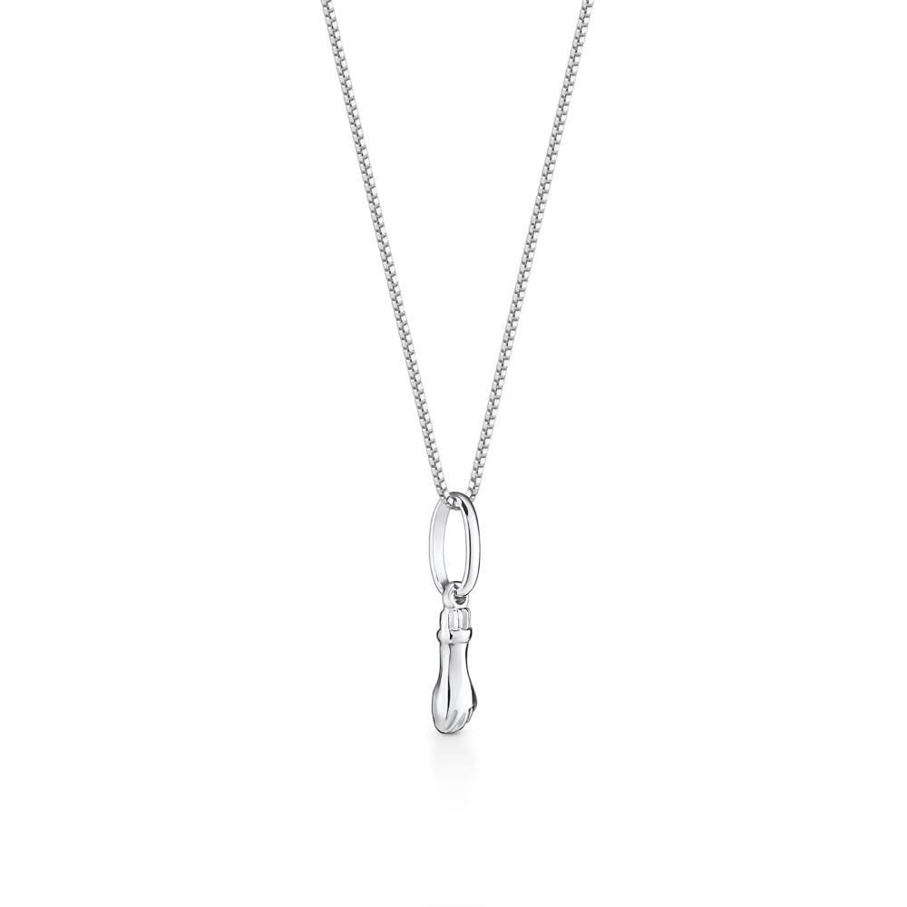 Pingente Figa em Ouro Branco 18k - 2