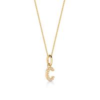 Pingente Letra C com Diamante em Ouro Amarelo 18k - 3