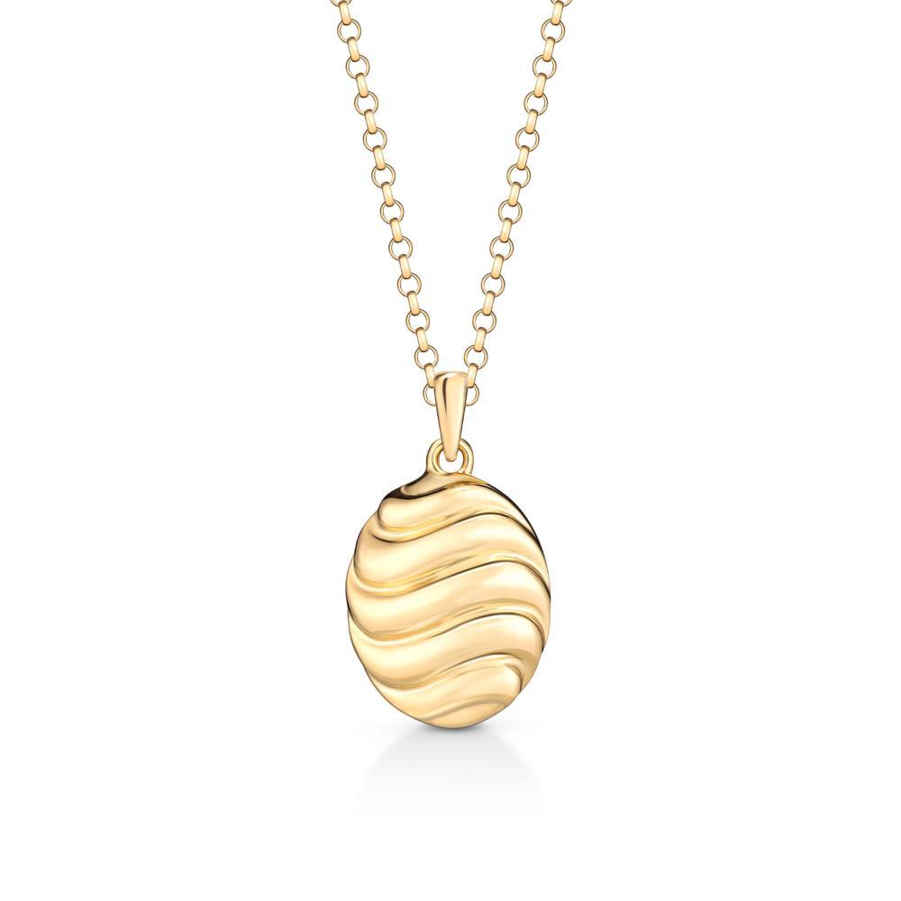 Colar Ondulado em Prata 925 com Banho de Ouro 18k - 1