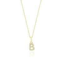 Pingente Letra B com Diamante em Ouro Amarelo 18k - 1