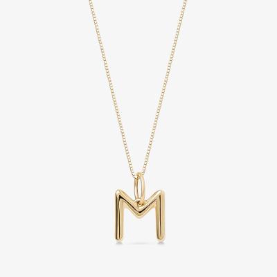 Pingente Letra M em Ouro Amarelo 18k
