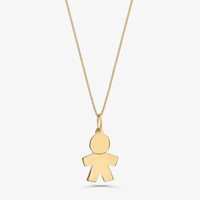Pingente Menino Personalizável em Ouro Amarelo 18k