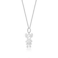 Pingente Menina com Diamante em Ouro Branco 18k - 3