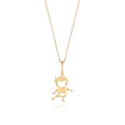Pingente Menino em Ouro Amarelo 18k
