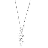 Pingente Menino com Diamante em Ouro Branco 18k - 2