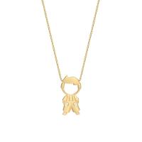 Pingente Menino com Diamante em Ouro Amarelo 18k - 1
