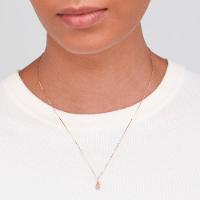Pingente Letra S com Diamante em Ouro Amarelo 18k - 2