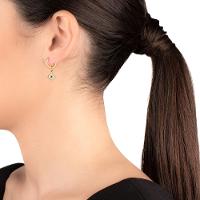 Pingente Olho Grego com Madrepérola e Safira Azul em Ouro Amarelo 18k - 2