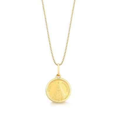 Pingente Nossa Senhora Aparecida em Ouro Amarelo 18k