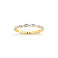 Anel com Zircônia em Prata 925 com Banho De Ouro Amarelo 18K - 1