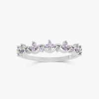 Anel com Zircônia Lilás em Prata 925 - 5
