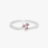 Anel com Zircônia Rosa em Prata 925 - 3