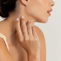 Anel com Zircônia Rosa em Prata 925 - 2