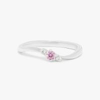 Anel com Zircônia Rosa em Prata 925 - 3