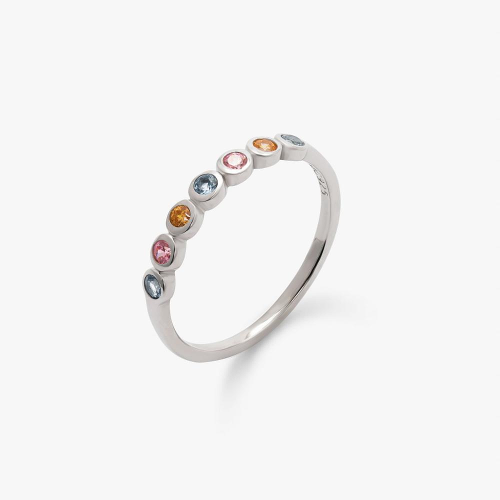 Anel com Zircônias idas em Prata 925 - 3