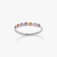 Anel com Zircônias idas em Prata 925 - 1