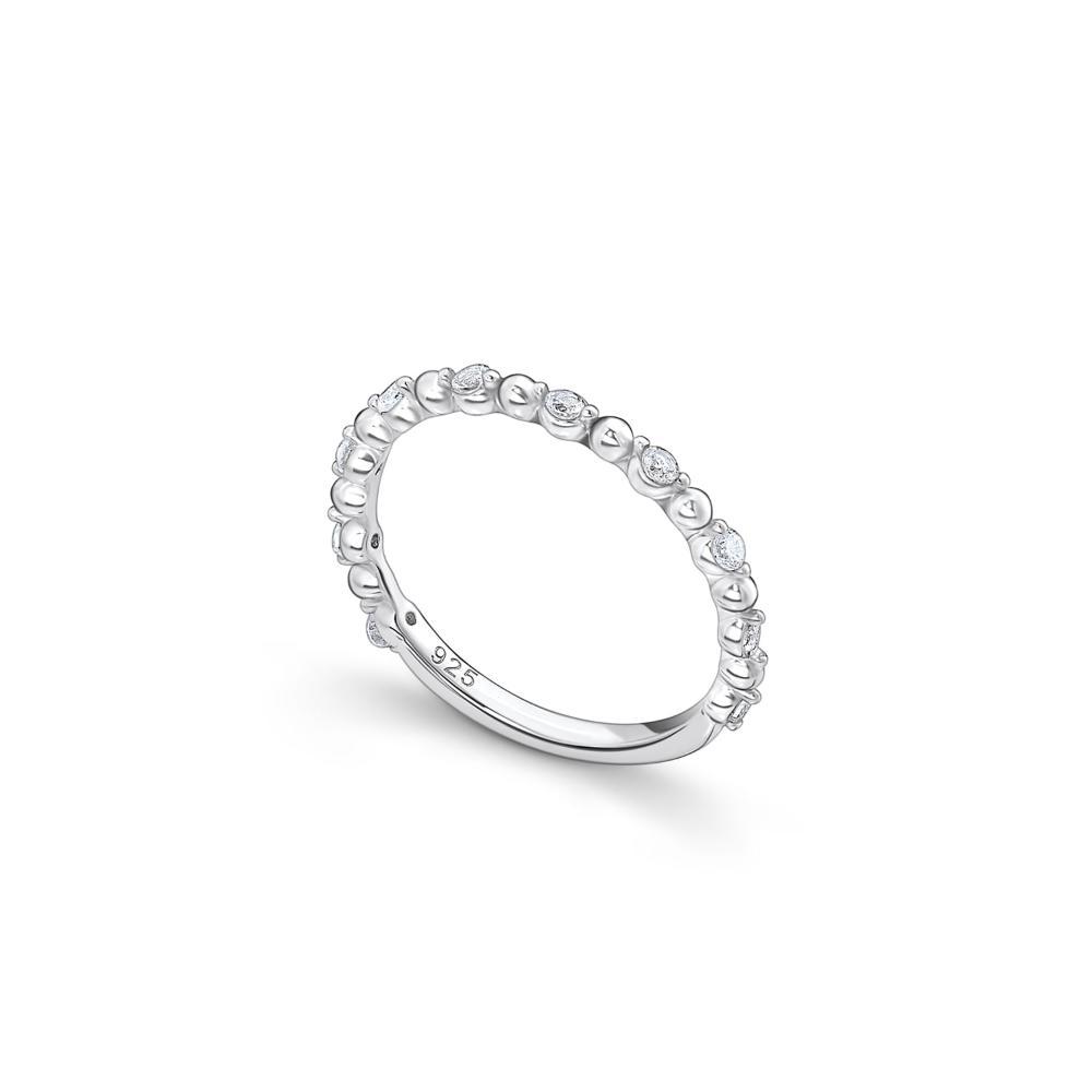 Anel Com Zircônia Em Prata 925 - 2