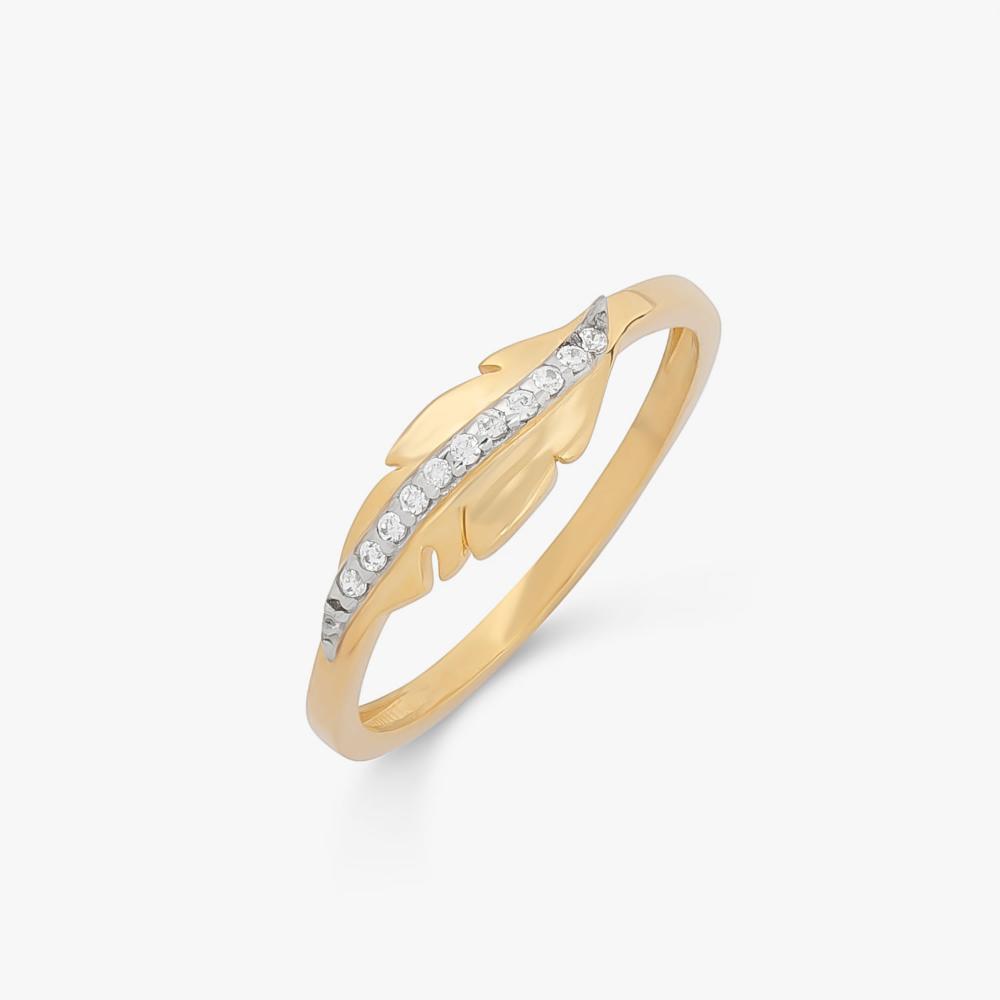 Anel Pena com Zircônias em Prata 925 com Banho de Ouro Amarelo 18k - 3