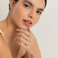 Anel Triângulos com Zircônia Azul em Prata 925 - 2