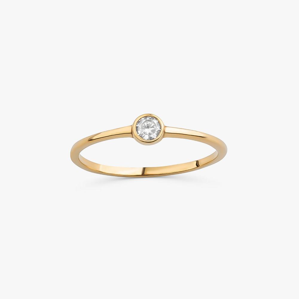 Anel em Prata 925 com Banho De Ouro Amarelo 18K - 1