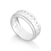 Anel Masculino Maxi Trilhos em Prata 925 - 5