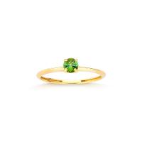 Anel com Turmalina Verde, em Ouro Amarelo 18K - 1