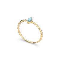 Anel em Ouro Amarelo  com Topázio London - 2