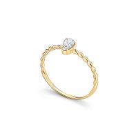 Anel em Ouro Amarelo  com Topázio Azul - 2